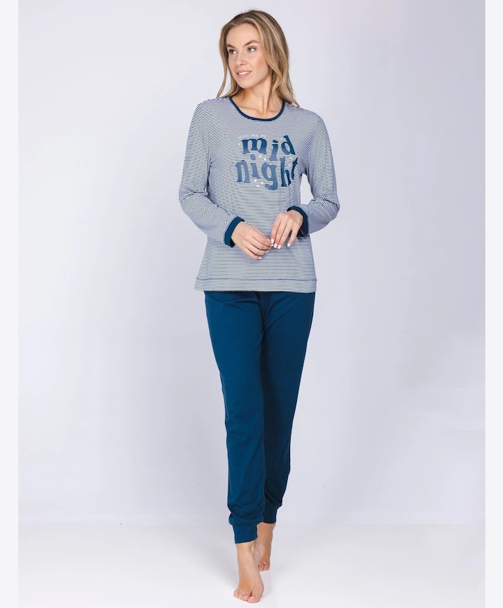 Dames pyjamaset blauw