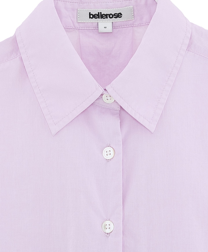 Meisjes blouse korte mouw paars