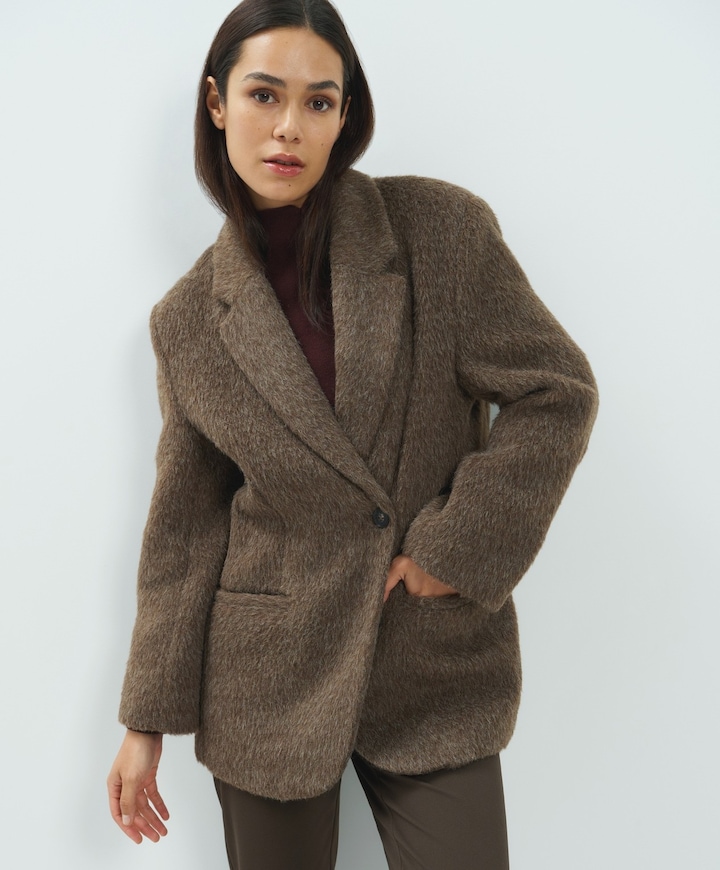 Dames blazer bruin