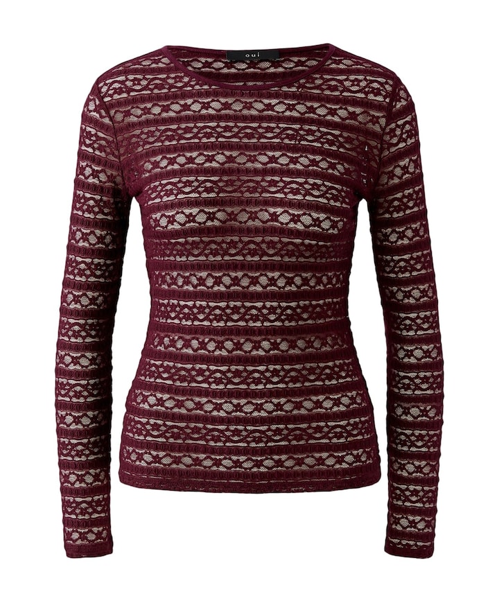 Dames longsleeve rood