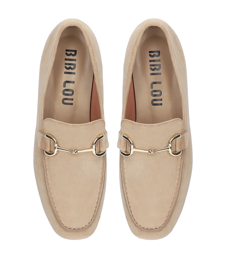 dames loafers beige