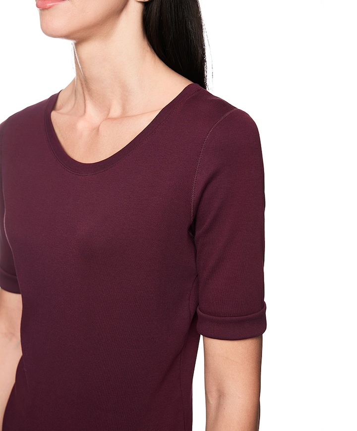Dames T-shirt bordeaux