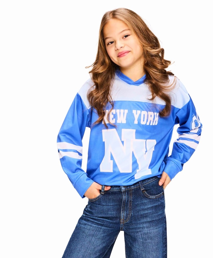 Meisjes longsleeve blauw