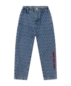 tapered bull denim broek  blauw