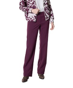 Wide leg travel broek bordeaux