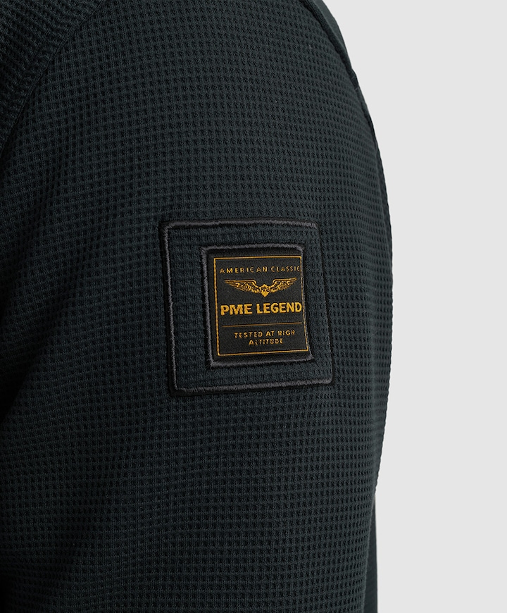 Heren overhemd lange mouw blauw