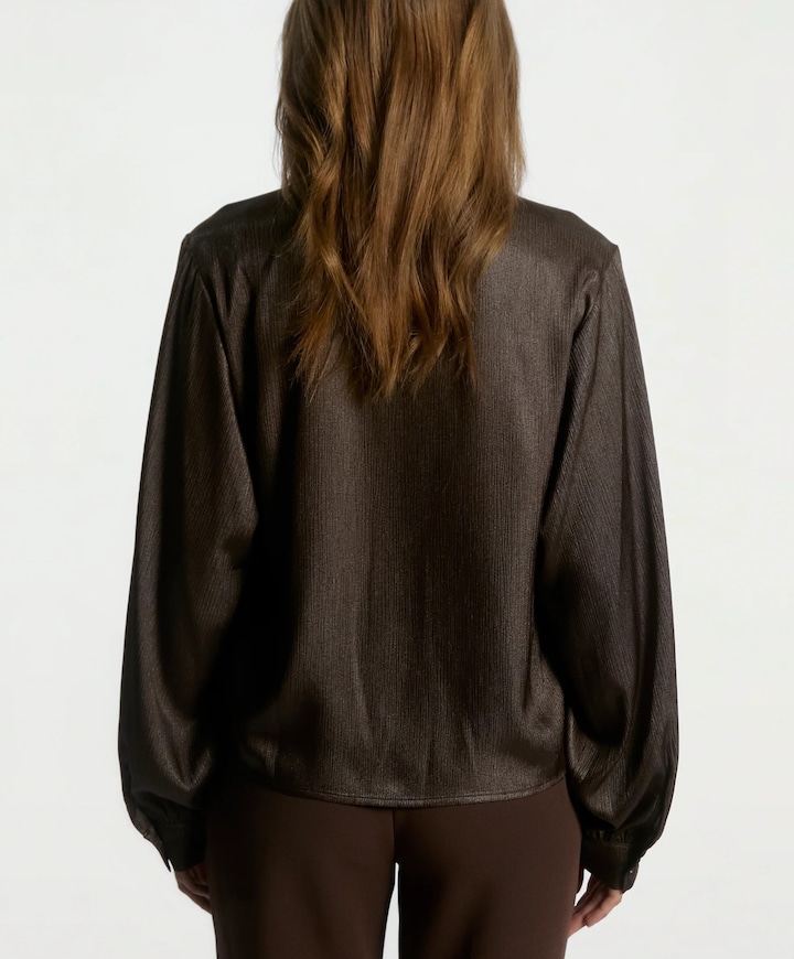 Dames blouse bruin