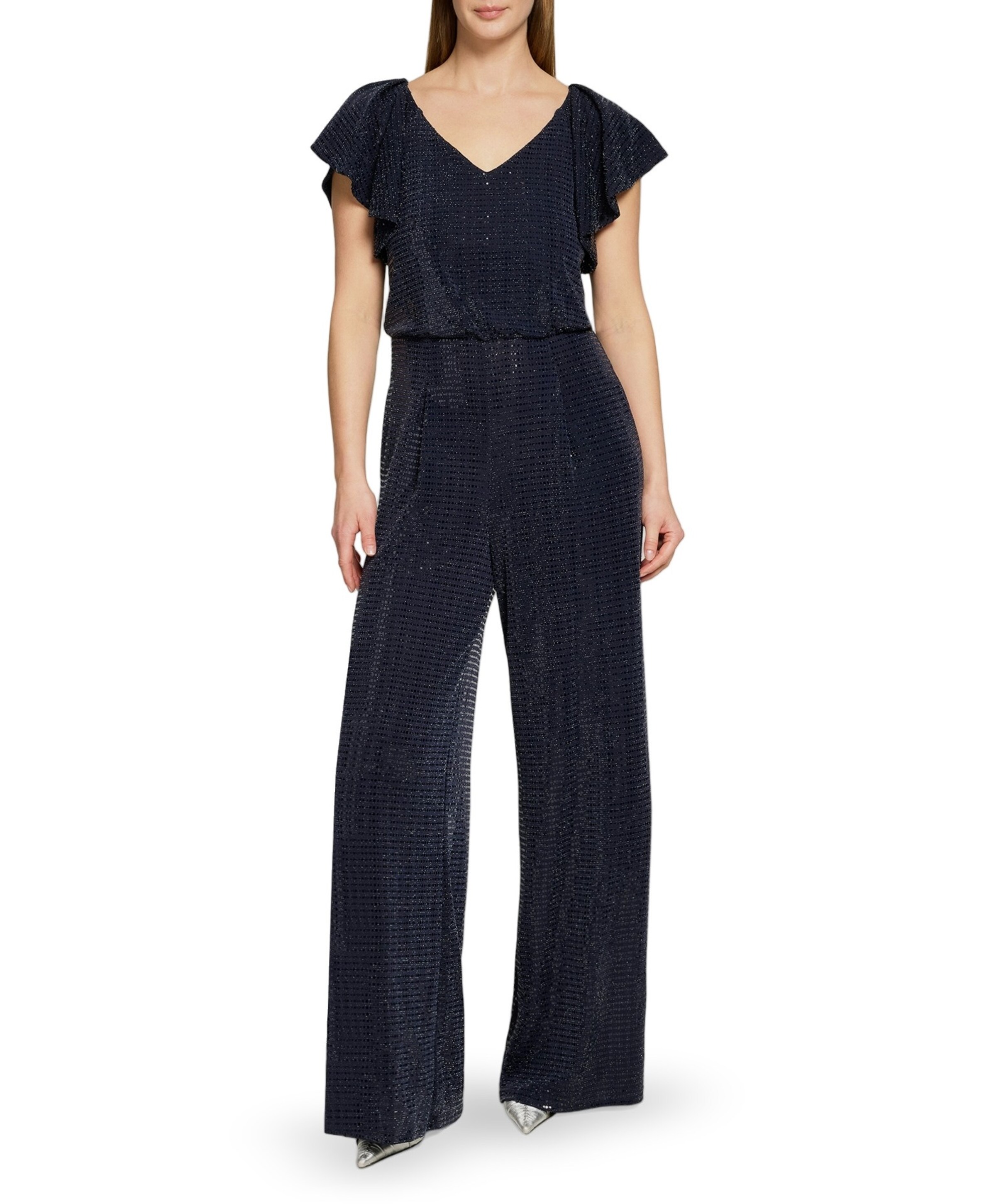 Overall Lang 1/2 Arm dames jumpsuit blauw