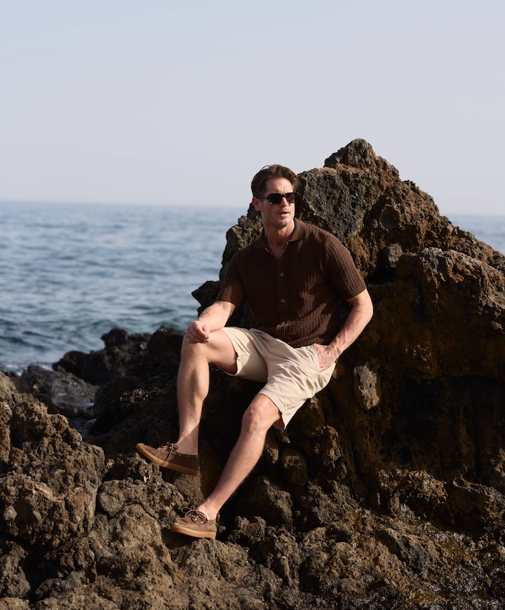 Heren moccasins bruin