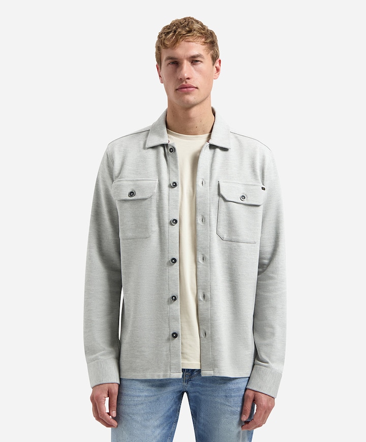 Heren overshirt grijs