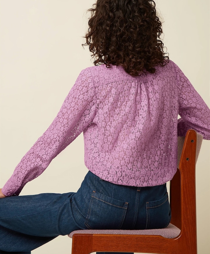 Dames blouse paars