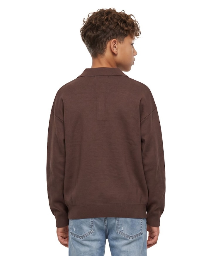 Jongens polo bruin