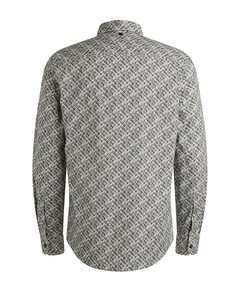 Heren overhemd lange mouw grijs