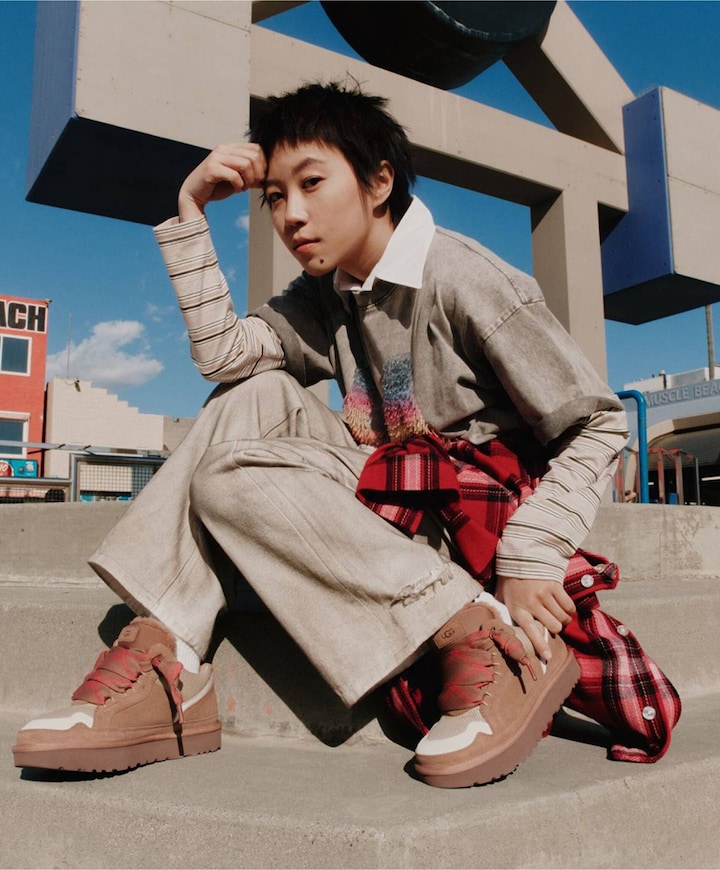 Lowmel dames sneakers bruin