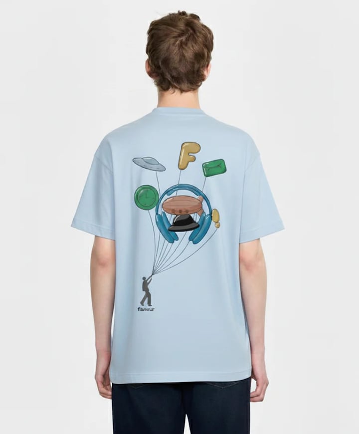Heren T-shirt blauw