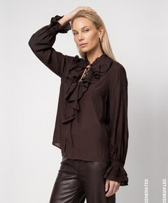 Dames blouse bruin