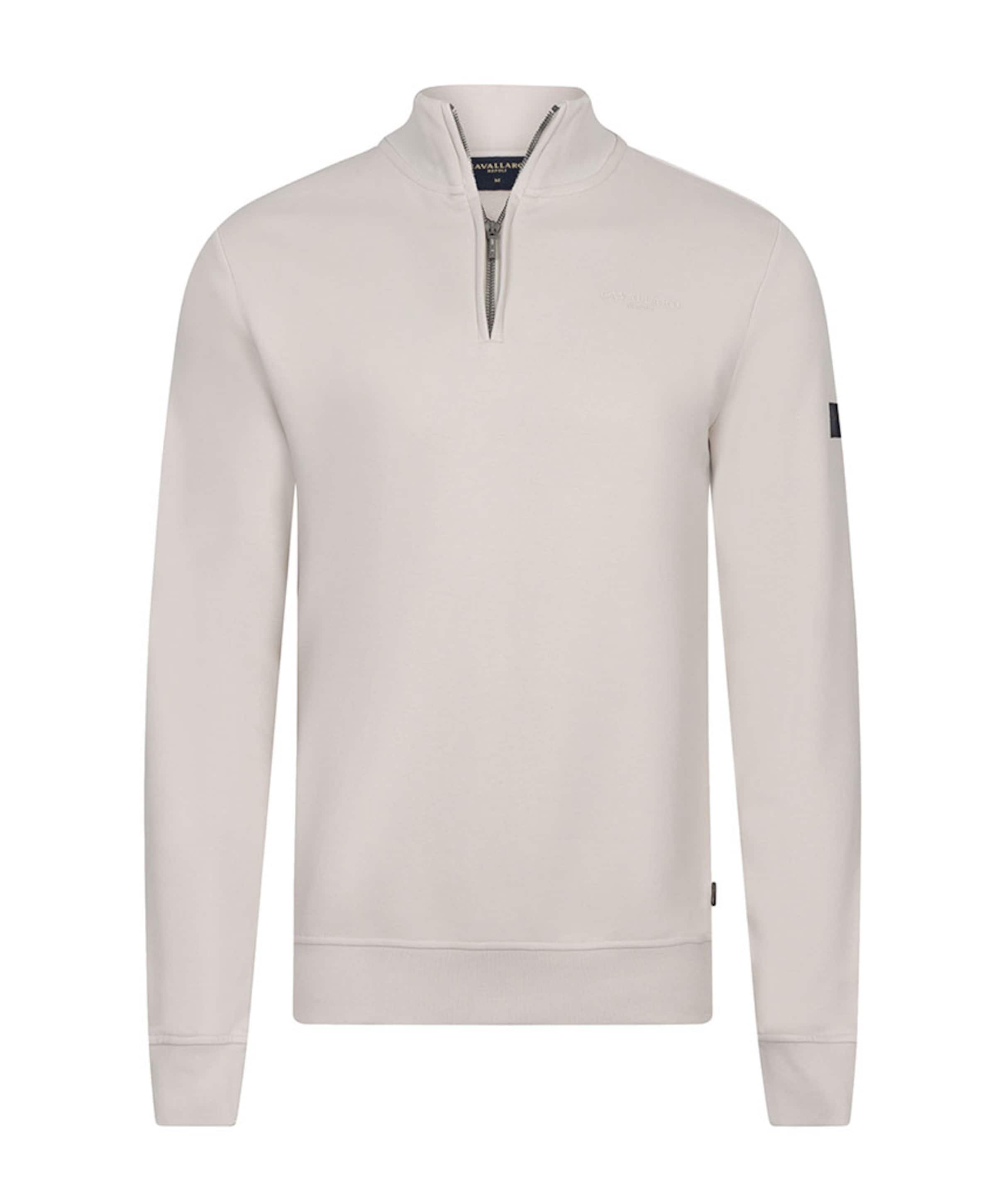 Heren trui met rits beige