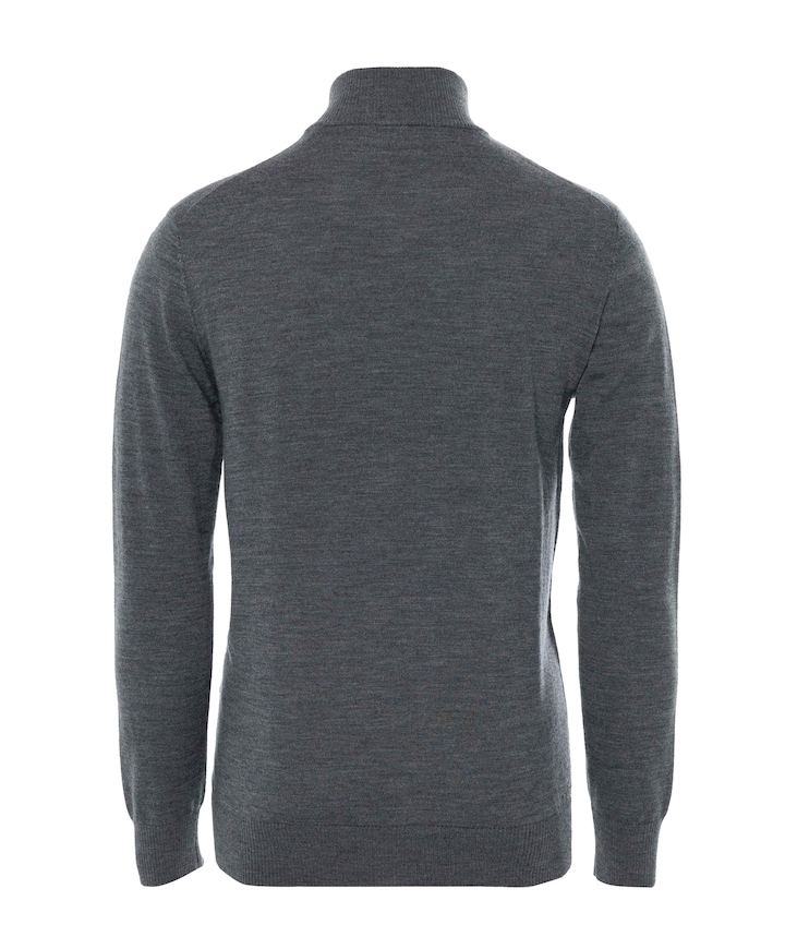 Heren trui met rits grijs