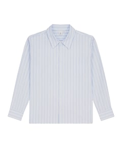 Heren overhemd lange mouw blauw