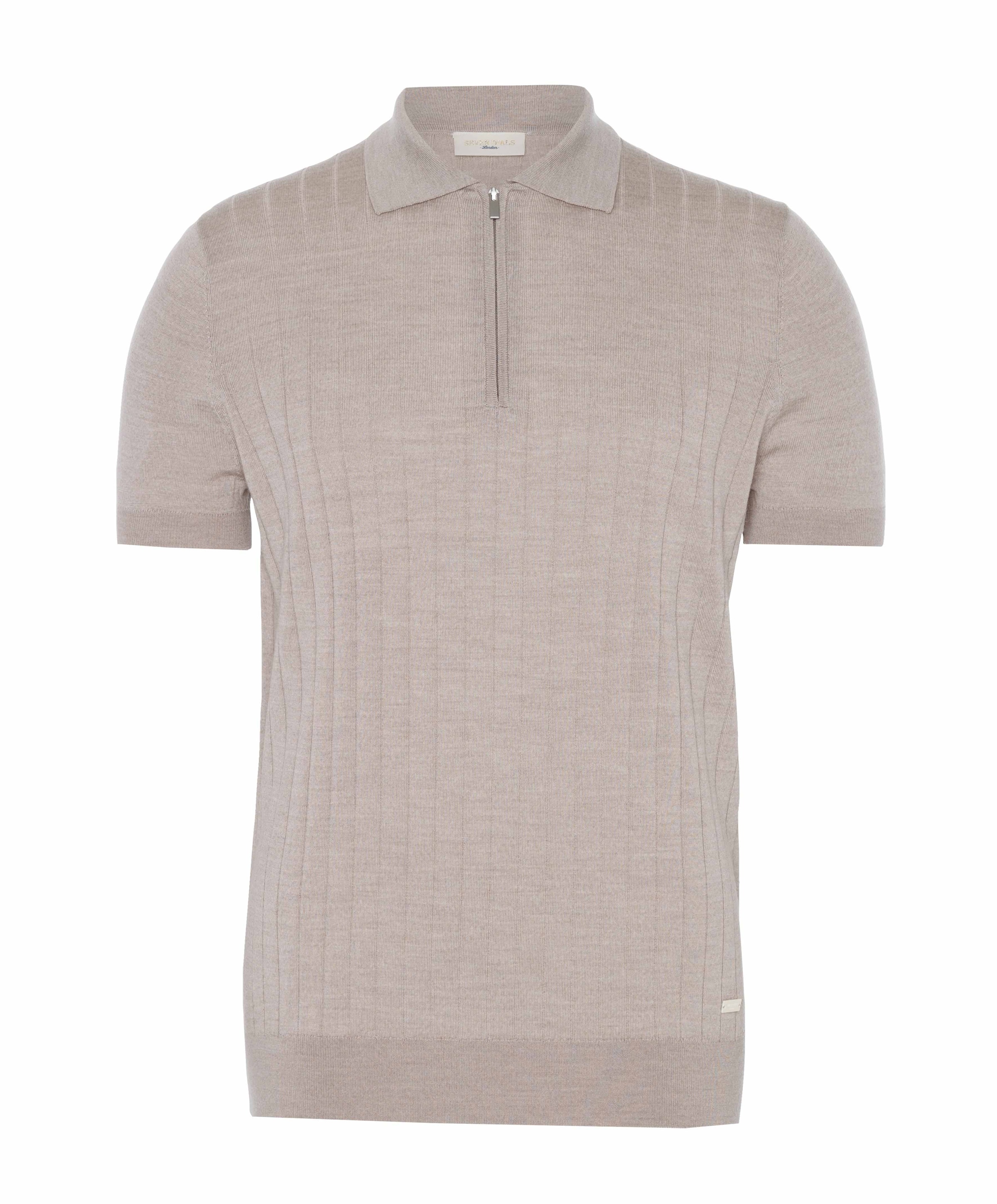 Heren polo beige