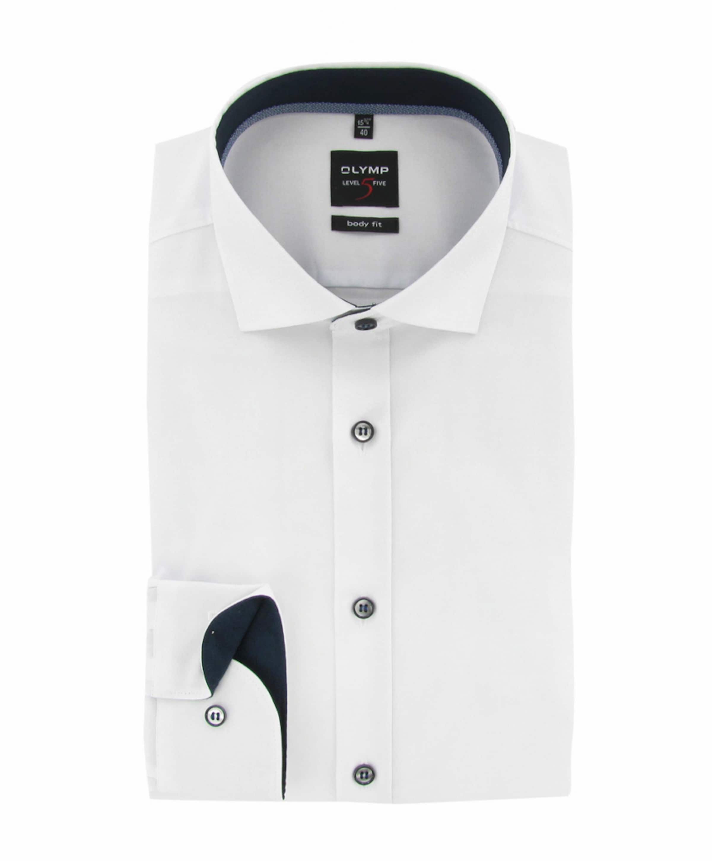 Heren overhemd lange mouw wit