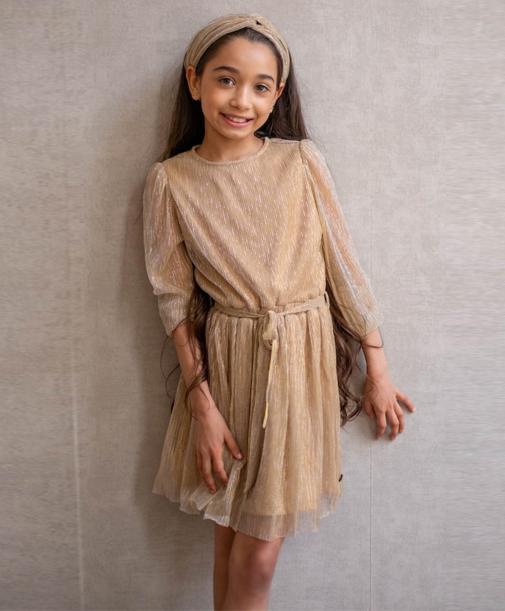 Meisjes jurk goud