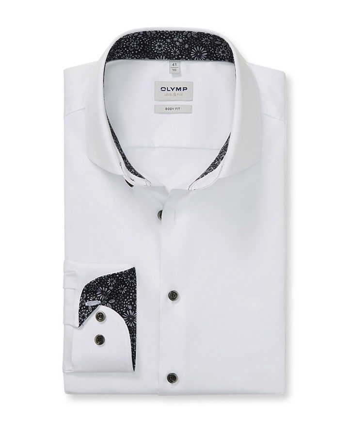 Heren overhemd lange mouw wit