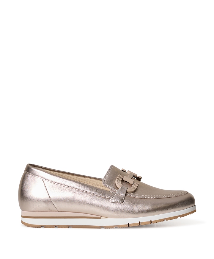 dames loafers goud