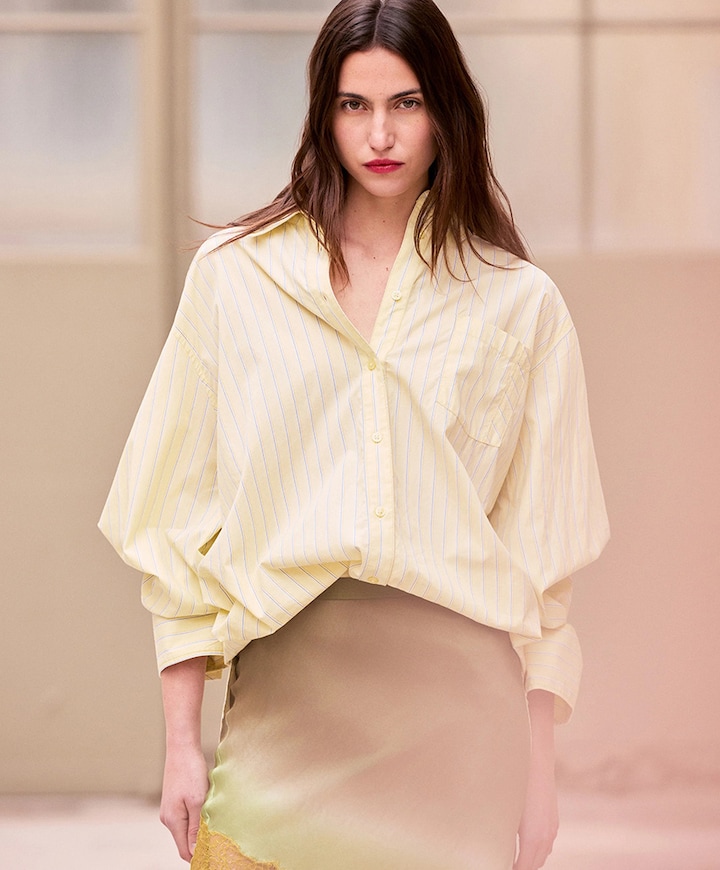 Dames blouse geel
