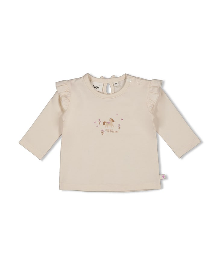 Meisjes longsleeve ecru