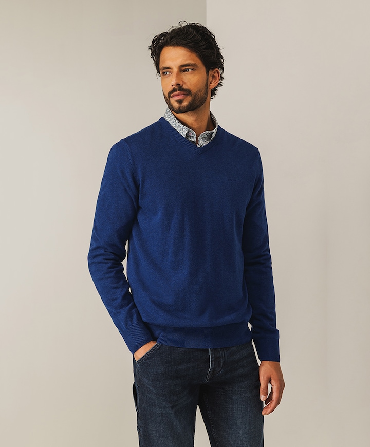 Heren trui blauw