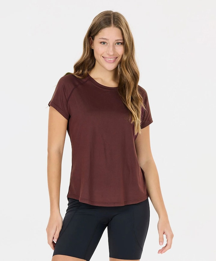 Dames t-shirt bordeaux