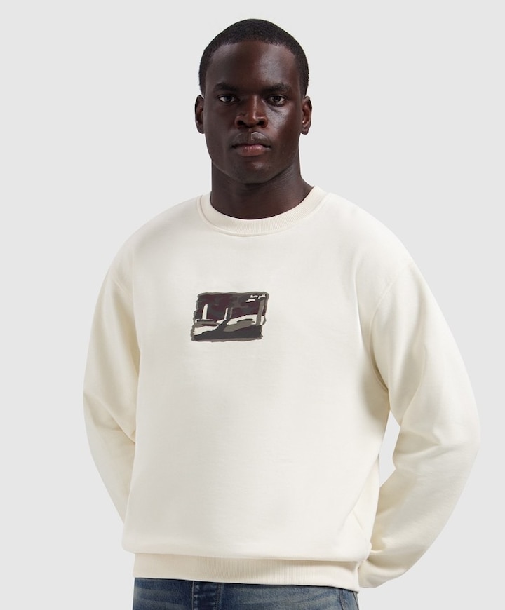 Heren sweater ecru