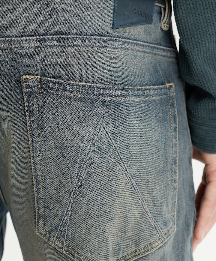 EVAN EARTH heren jeans blauw
