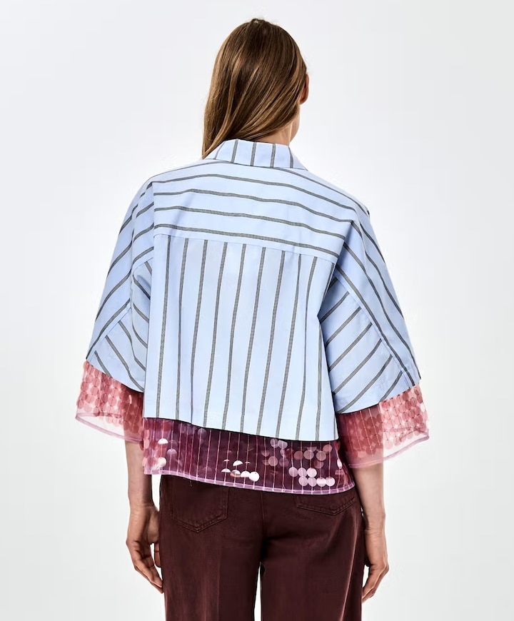 Dames blouse blauw