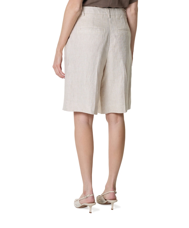 SLFIDA HW LINEN dames bermuda ecru