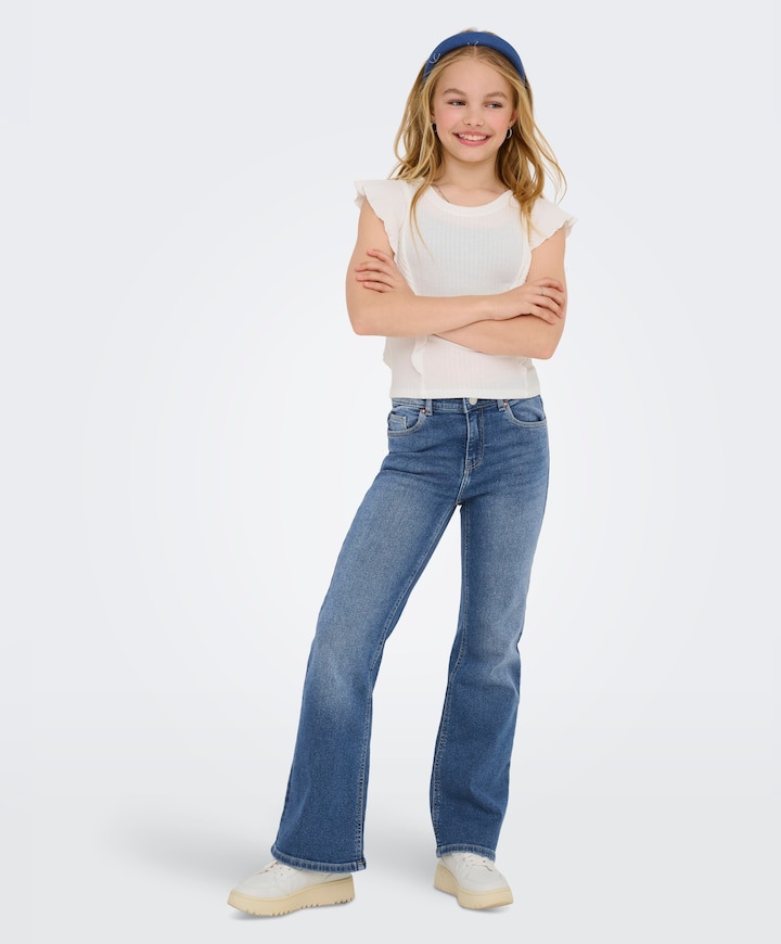 KOGJUICY LIFE FLARED DNM CRO557 NOO meisjes jeans blauw