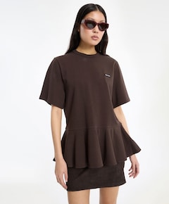 Dames T-shirt bruin