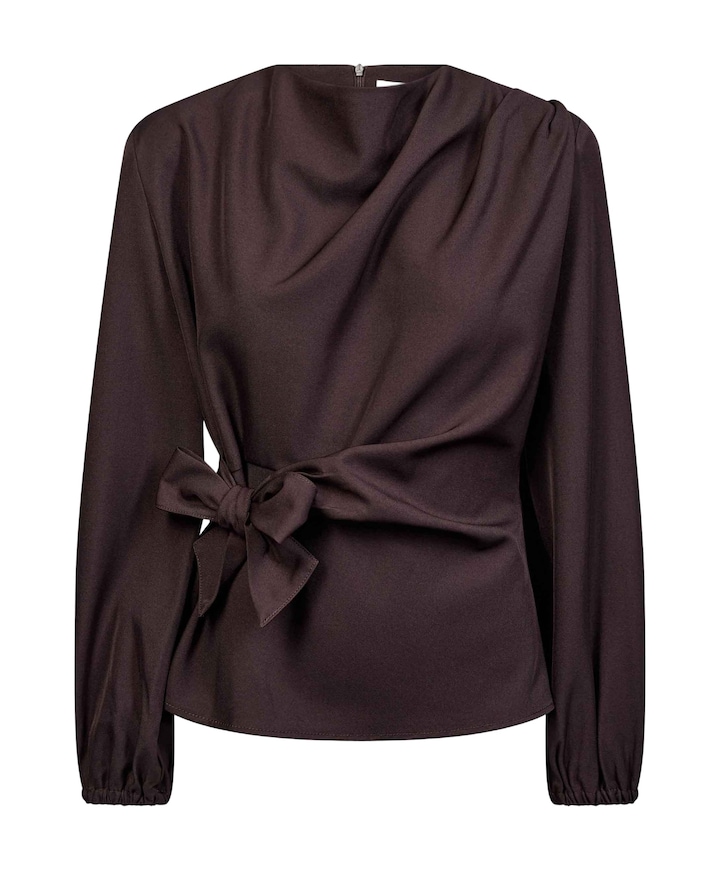 Dames blouse bruin