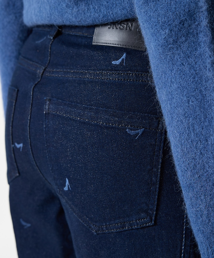 ISABEAU DH 457 long extra wide jeans blauw