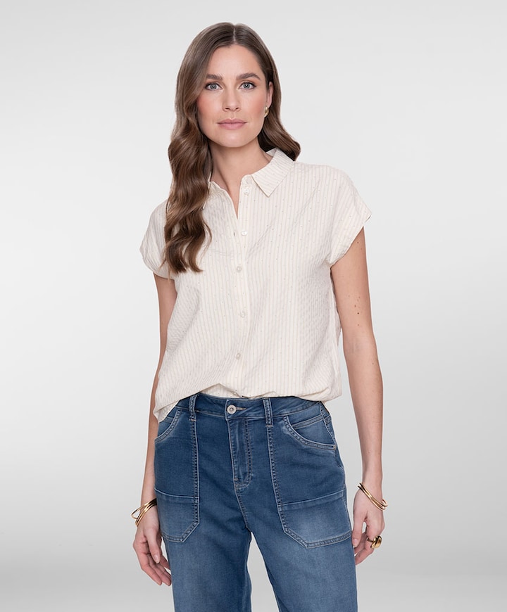 Dames blouse beige