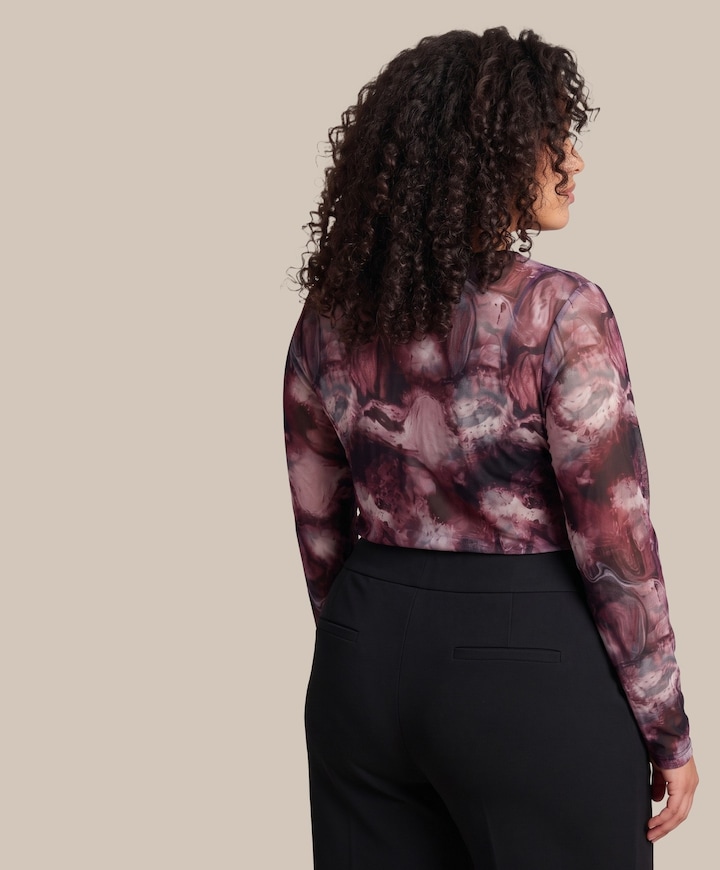 Dames longsleeve bordeaux
