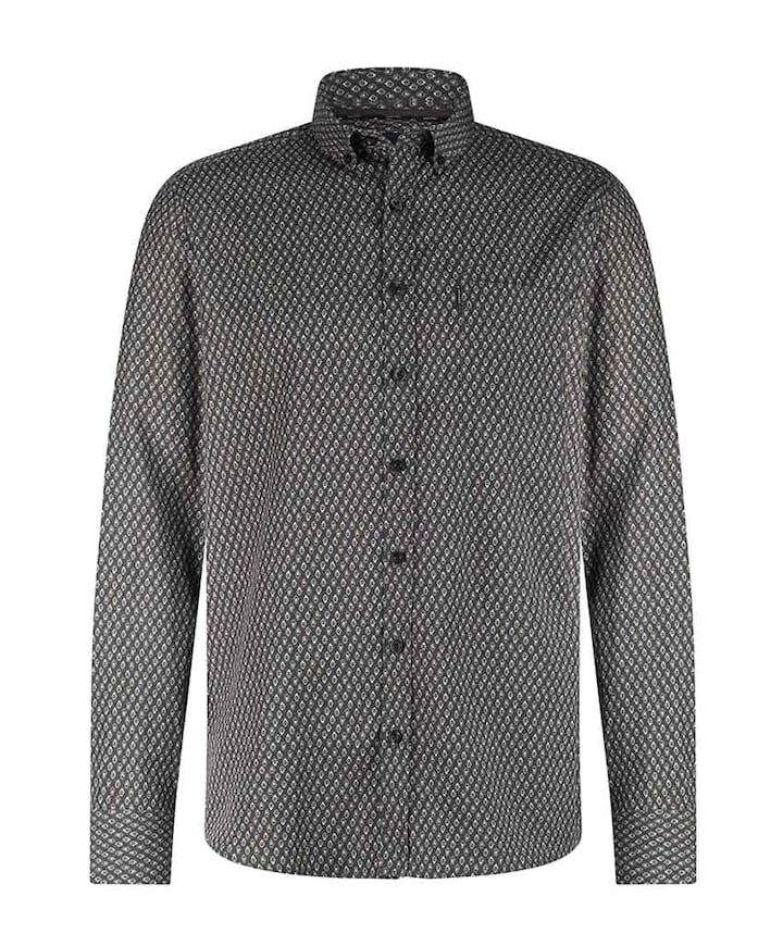 Overhemd lange mouw grijs
