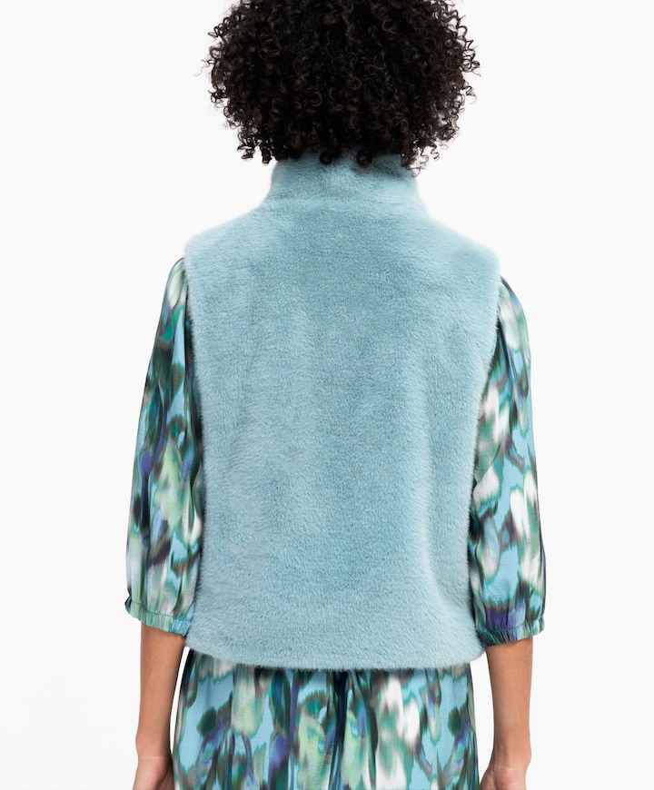 Dames gilet blauw