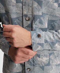 Heren overshirt grijs