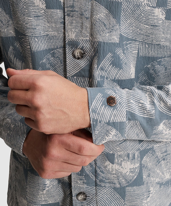 Heren overshirt grijs