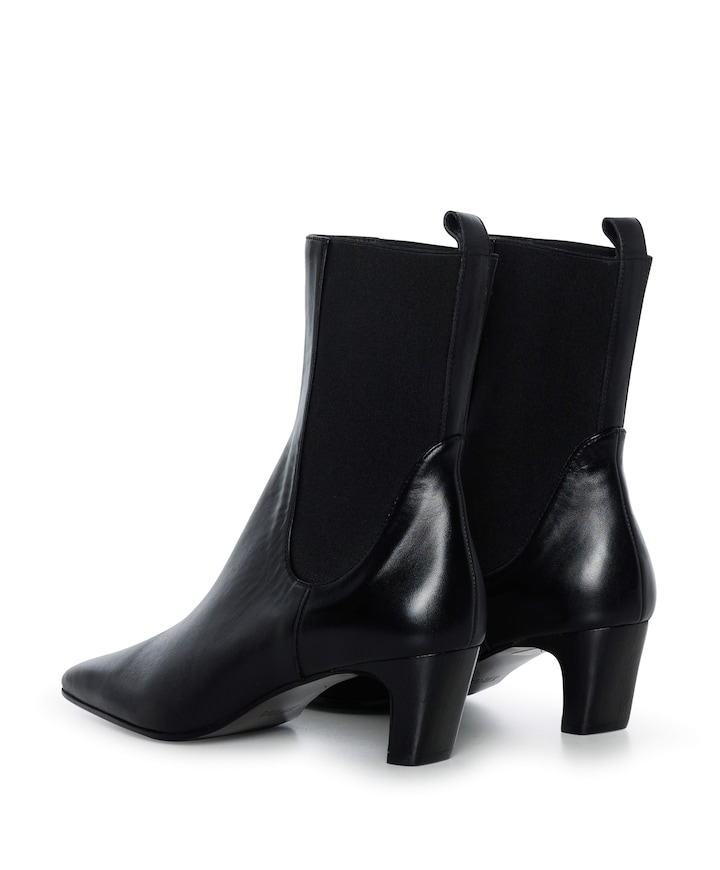 dames enkellaarzen zwart