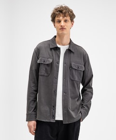Heren overshirt grijs