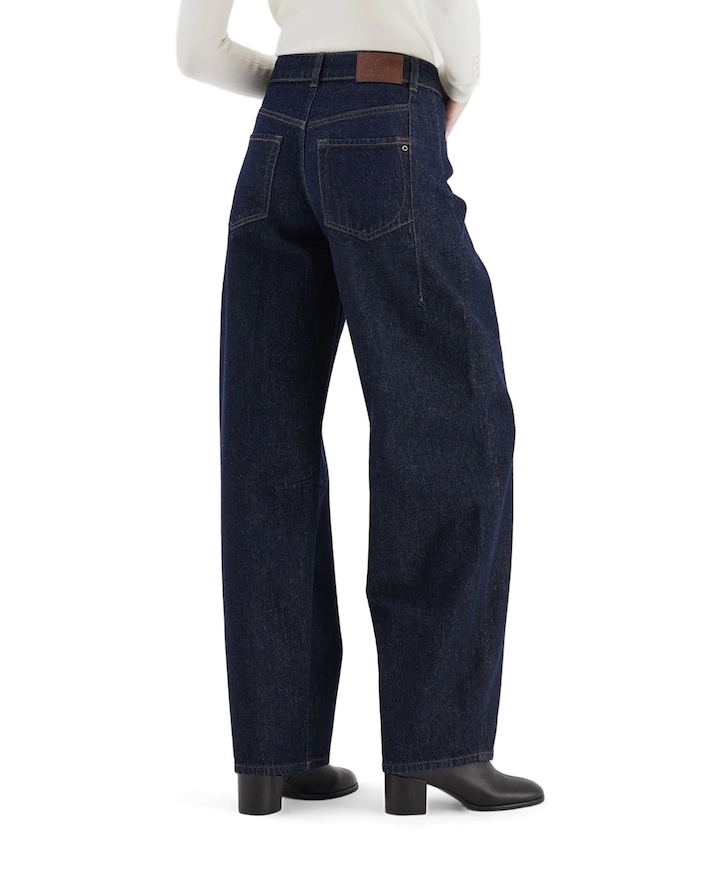 mid waist balloon jeans dames jeans blauw