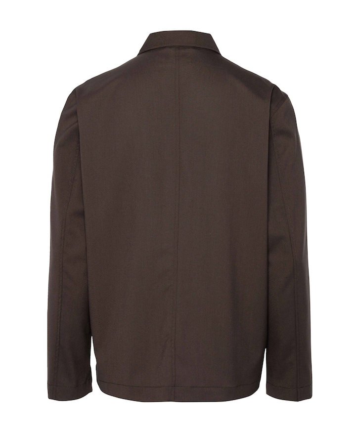 Heren overhemd lange mouw bruin